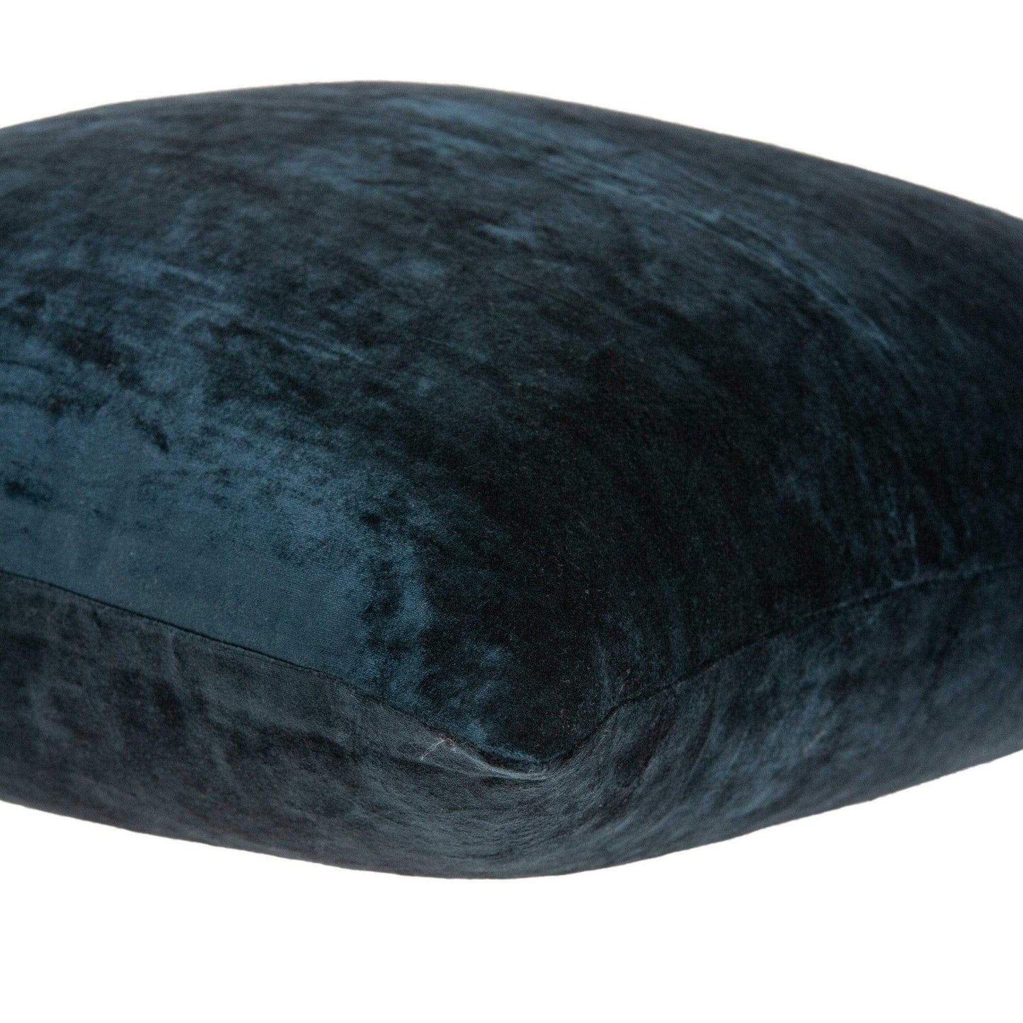 18" X 7" X 18" Transitional Dark Blue Solid Pillow Cover With Poly Insert - Homeroots - Flyclothing LLC