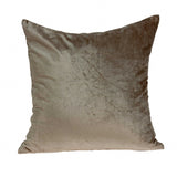 18" X 7" X 18" Transitional Taupe Solid Pillow Cover With Poly Insert - Homeroots