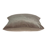 18" X 7" X 18" Transitional Taupe Solid Pillow Cover With Poly Insert - Homeroots