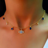 Evil Eye Charm Necklace - Trendsi - Flyclothing LLC