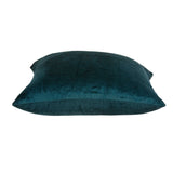 18" X 7" X 18" Transitional Teal Solid Pillow Cover With Poly Insert - Homeroots