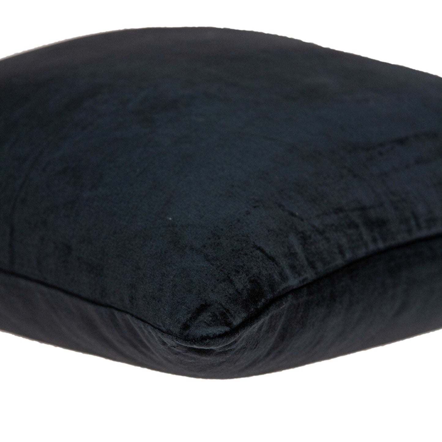 18" X 7" X 18" Transitional Black Solid Pillow Cover With Poly Insert - Homeroots - Flyclothing LLC