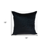 18" X 7" X 18" Transitional Black Solid Pillow Cover With Poly Insert - Homeroots
