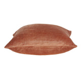 18" X 7" X 18" Transitional Orange Solid Pillow Cover With Poly Insert - Homeroots