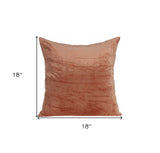18" X 7" X 18" Transitional Orange Solid Pillow Cover With Poly Insert - Homeroots