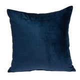 18" X 7" X 18" Transitional Navy Blue Solid Pillow Cover With Poly Insert - Homeroots
