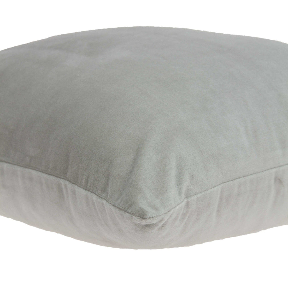 18" X 7" X 18" Transitional Gray Solid Pillow Cover With Poly Insert - Homeroots - Flyclothing LLC