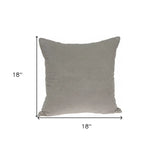 18" X 7" X 18" Transitional Gray Solid Pillow Cover With Poly Insert - Homeroots