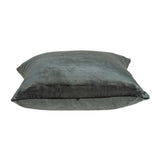20" X 7" X 20" Transitional Charcoal Solid Pillow Cover With Poly Insert - Homeroots - Flyclothing LLC