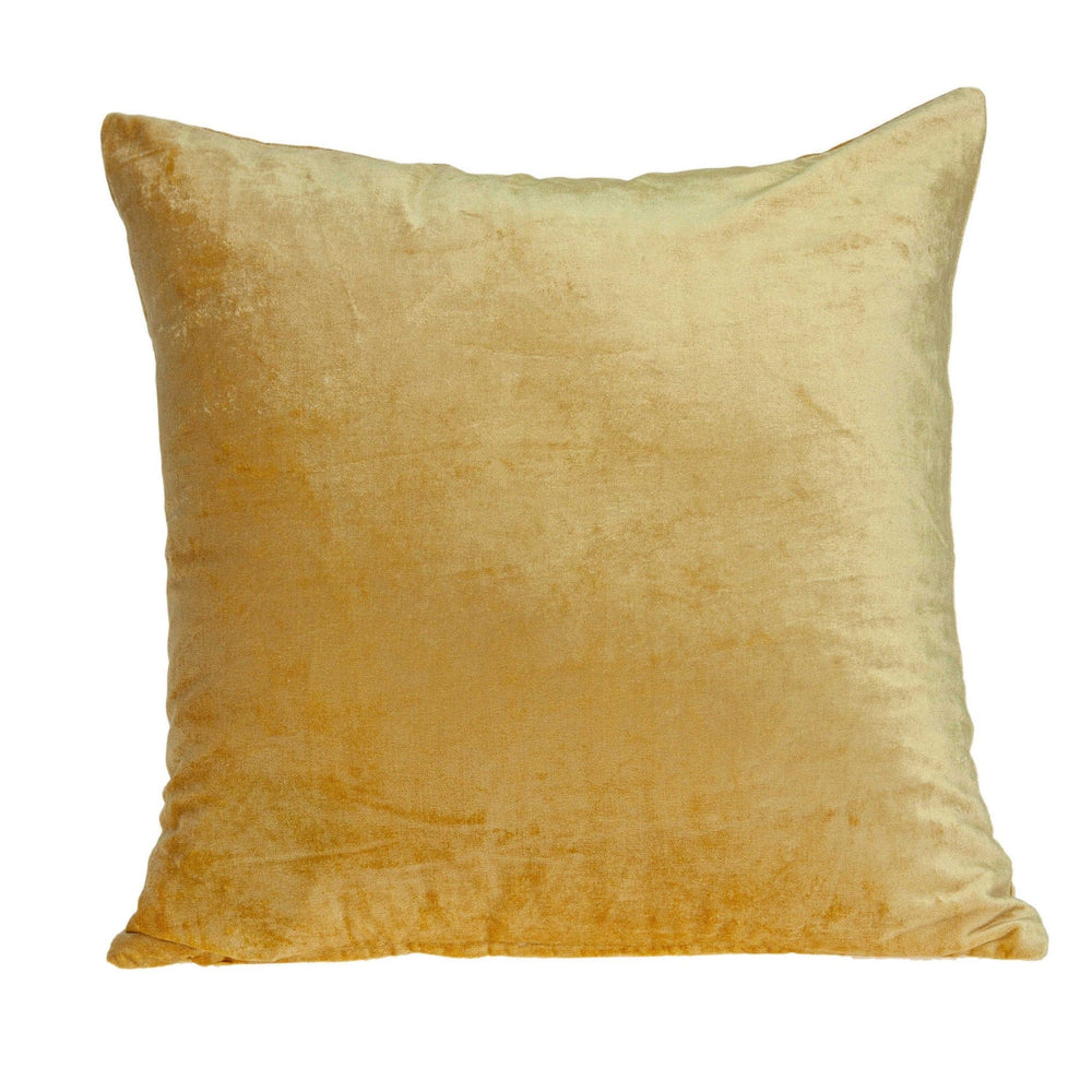 20" Yellow Cotton Blend Throw Pillow - Homeroots - Flyclothing LLC