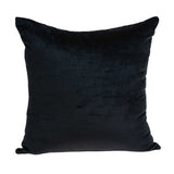 20" Black Cotton Blend Throw Pillow - Homeroots