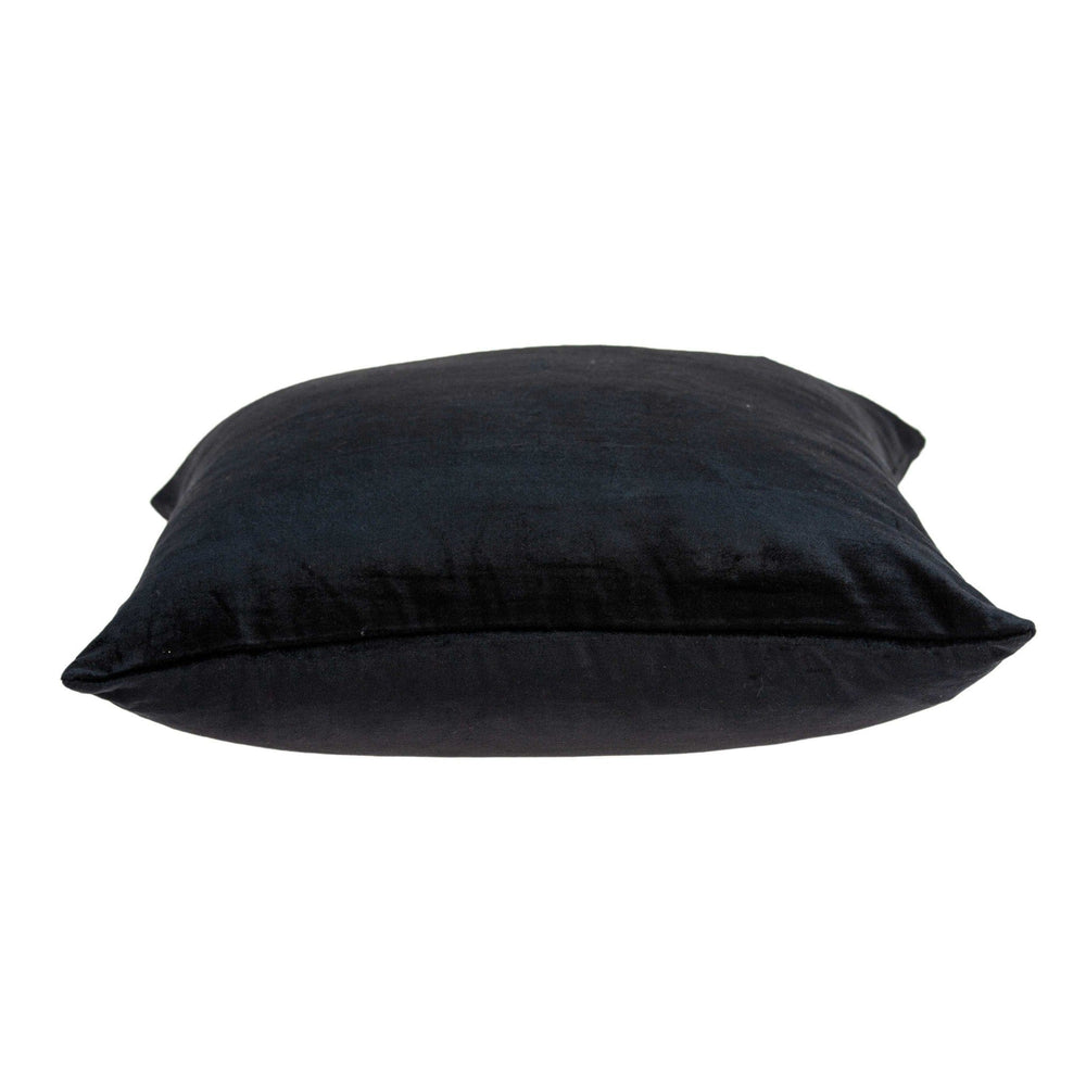 20" Black Cotton Blend Throw Pillow - Homeroots - Flyclothing LLC