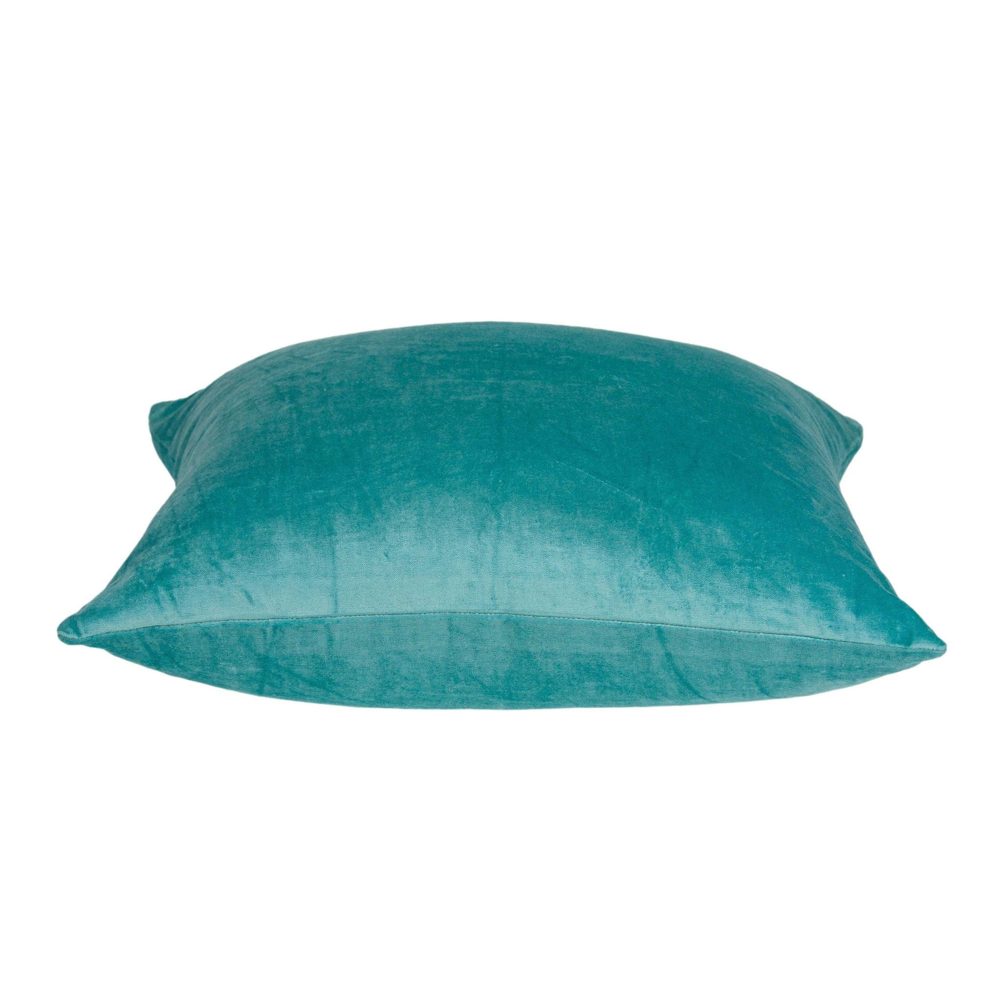 20" X 7" X 20" Transitional Aqua Solid Pillow Cover With Poly Insert - Homeroots - Flyclothing LLC