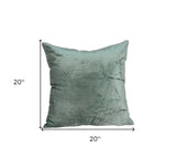 20" X 7" X 20" Transitional Sea Foam Solid Pillow Cover With Poly Insert - Homeroots