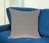 20" X 7" X 20" Transitional Gray Solid Pillow Cover With Poly Insert - Homeroots