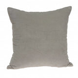 20" X 7" X 20" Transitional Gray Solid Pillow Cover With Poly Insert - Homeroots