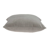 20" X 7" X 20" Transitional Gray Solid Pillow Cover With Poly Insert - Homeroots