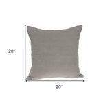 20" X 7" X 20" Transitional Gray Solid Pillow Cover With Poly Insert - Homeroots