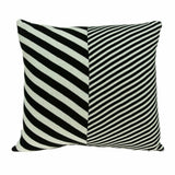 18" X 5" X 18" Transitional White & Black Pillow Cover With Poly Insert - Homeroots