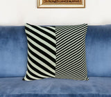 18" X 5" X 18" Transitional White & Black Pillow Cover With Poly Insert - Homeroots