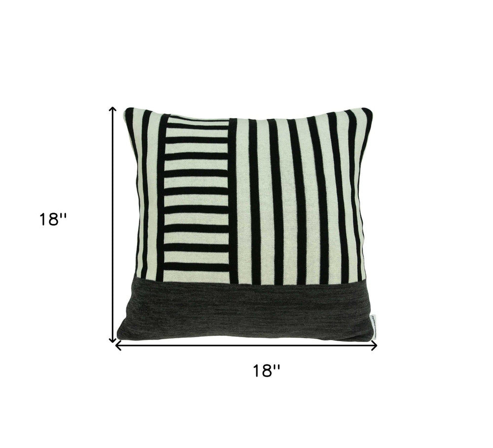 18" X 5" X 18" Transitional Multi Colored Pillow Cover With Poly Insert - Homeroots - Flyclothing LLC