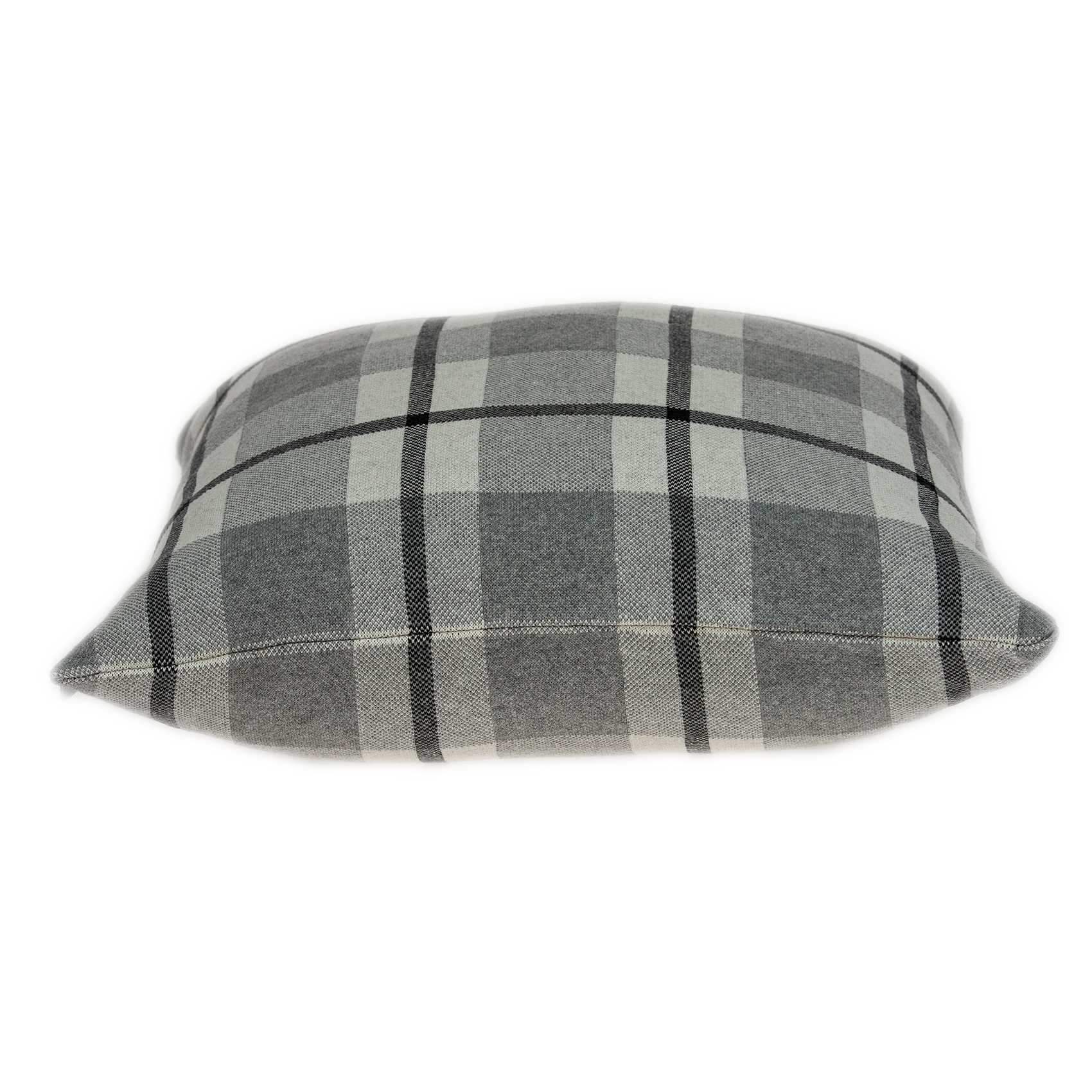 20" X 7" X 20" Transitional Tan & Grey Cotton Pillow Cover With Poly Insert - Homeroots - Flyclothing LLC