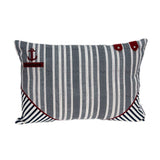 14" X 20" Gray Cotton Throw Pillow - Homeroots
