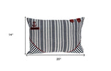 14" X 20" Gray Cotton Throw Pillow - Homeroots - Flyclothing LLC