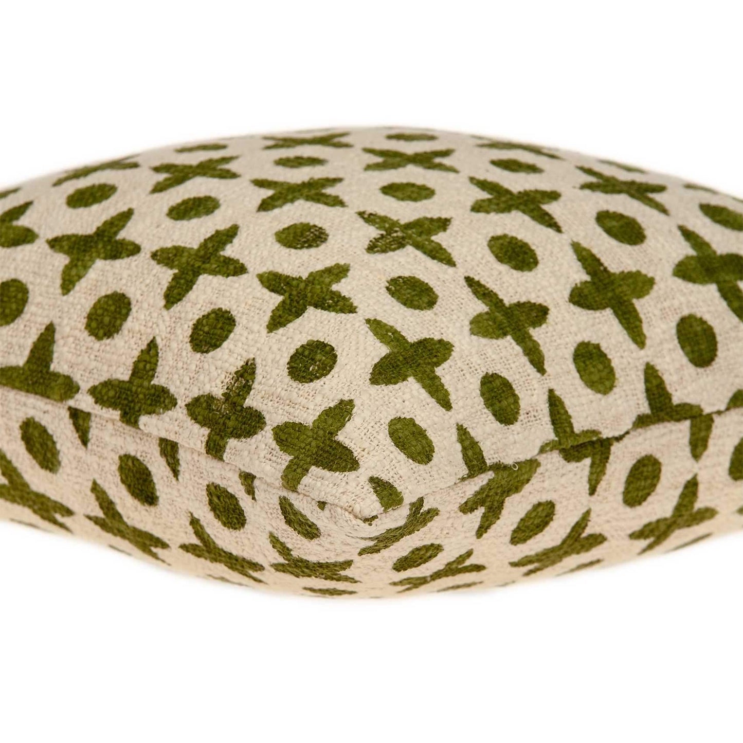 18" X 7" X 18" Transitional Beige Printed Pillow Cover With Poly Insert - Homeroots - Flyclothing LLC