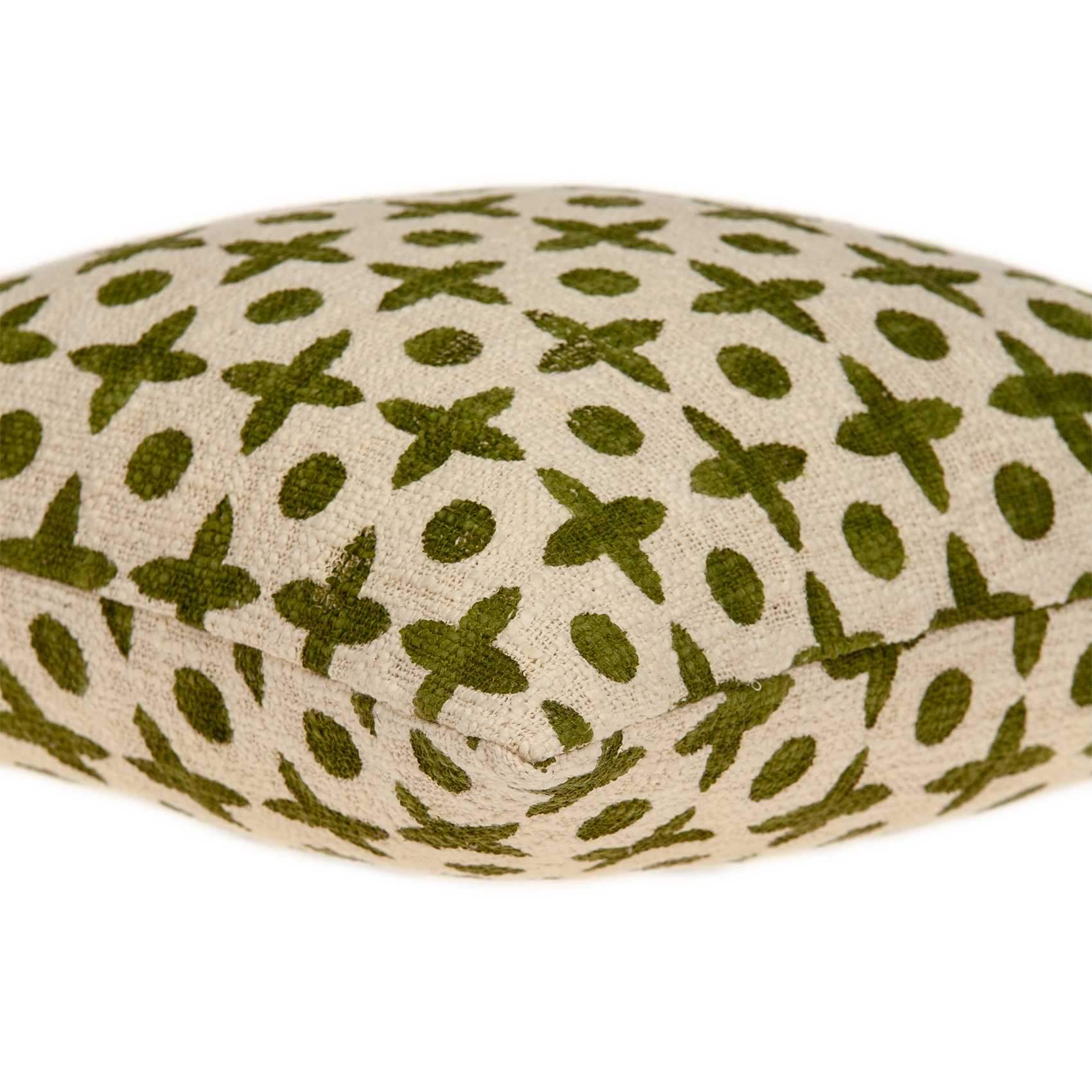 18" X 7" X 18" Transitional Beige Printed Pillow Cover With Poly Insert - Homeroots - Flyclothing LLC