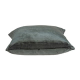 22" X 7" X 22" Transitional Charcoal Solid Pillow Cover With Poly Insert - Homeroots