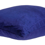 22" Royal Blue Cotton Blend Throw Pillow - Homeroots