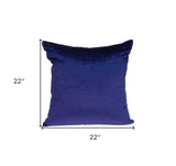 22" Royal Blue Cotton Blend Throw Pillow - Homeroots - Flyclothing LLC