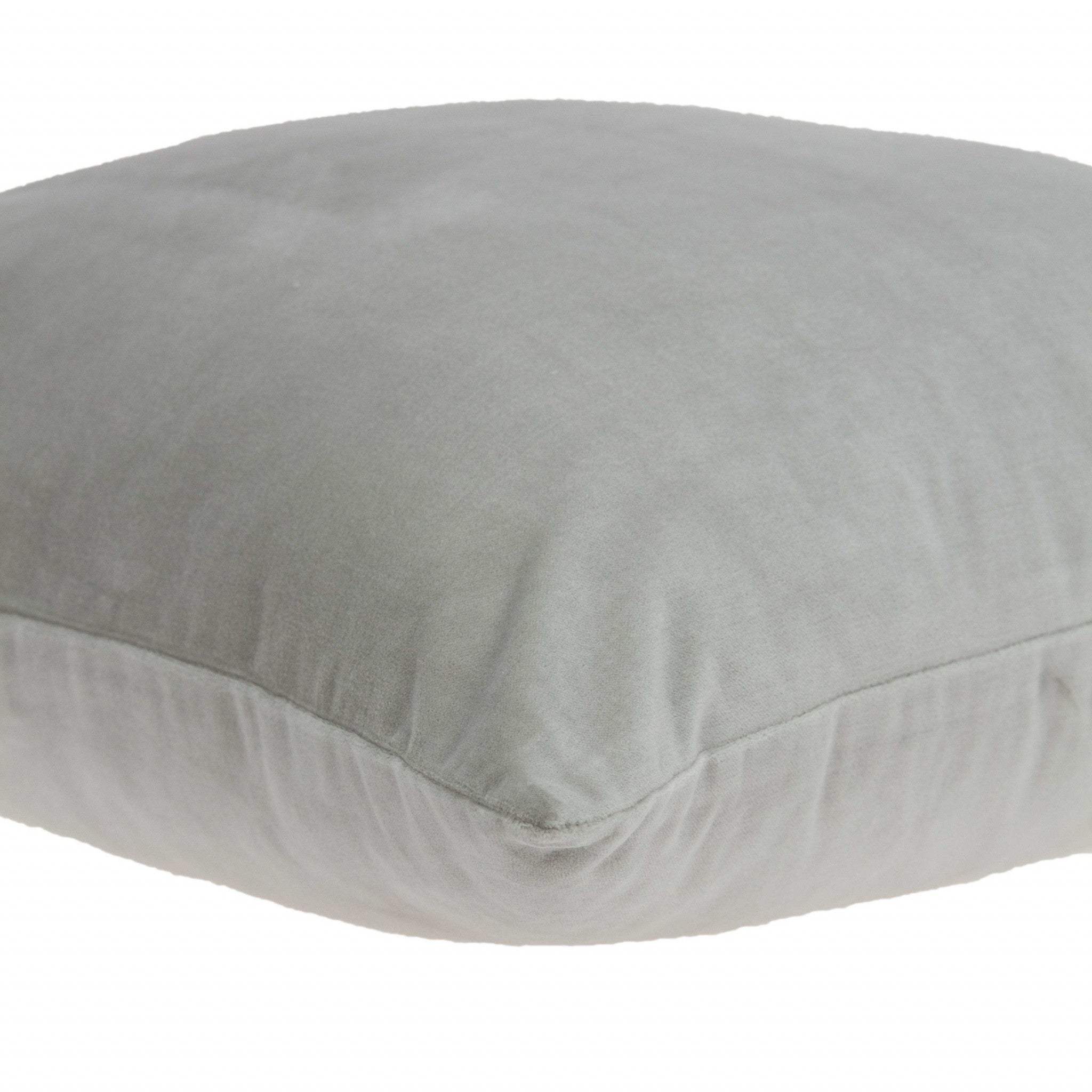 22" Gray Cotton Blend Throw Pillow - Homeroots - Flyclothing LLC