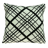 20" Black and White Cotton Throw Pillow - Homeroots