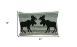 24" X 5" X 16" Lodge Gray Pillow Cover With Poly Insert - Homeroots - Flyclothing LLC