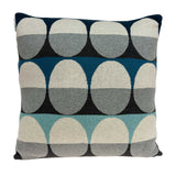 20" X 7" X 20" Transitional Gray And Blue Pillow Cover With Poly Insert - Homeroots