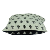 20" Blue and Off White Reversible Nautical Anchor Cotton Throw Pillow - Homeroots - Flyclothing LLC