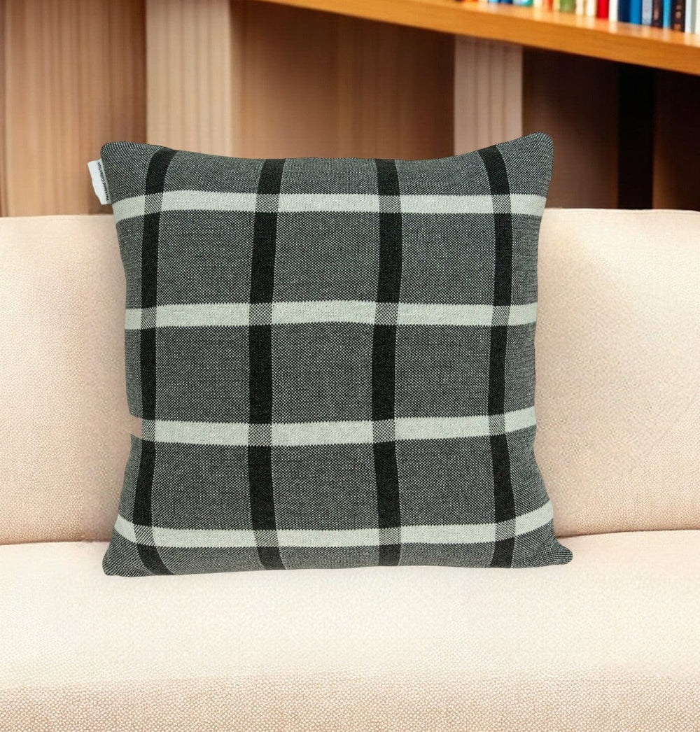 20" X 7" X 20" Transitional Gray Pillow Cover With Poly Insert - Homeroots