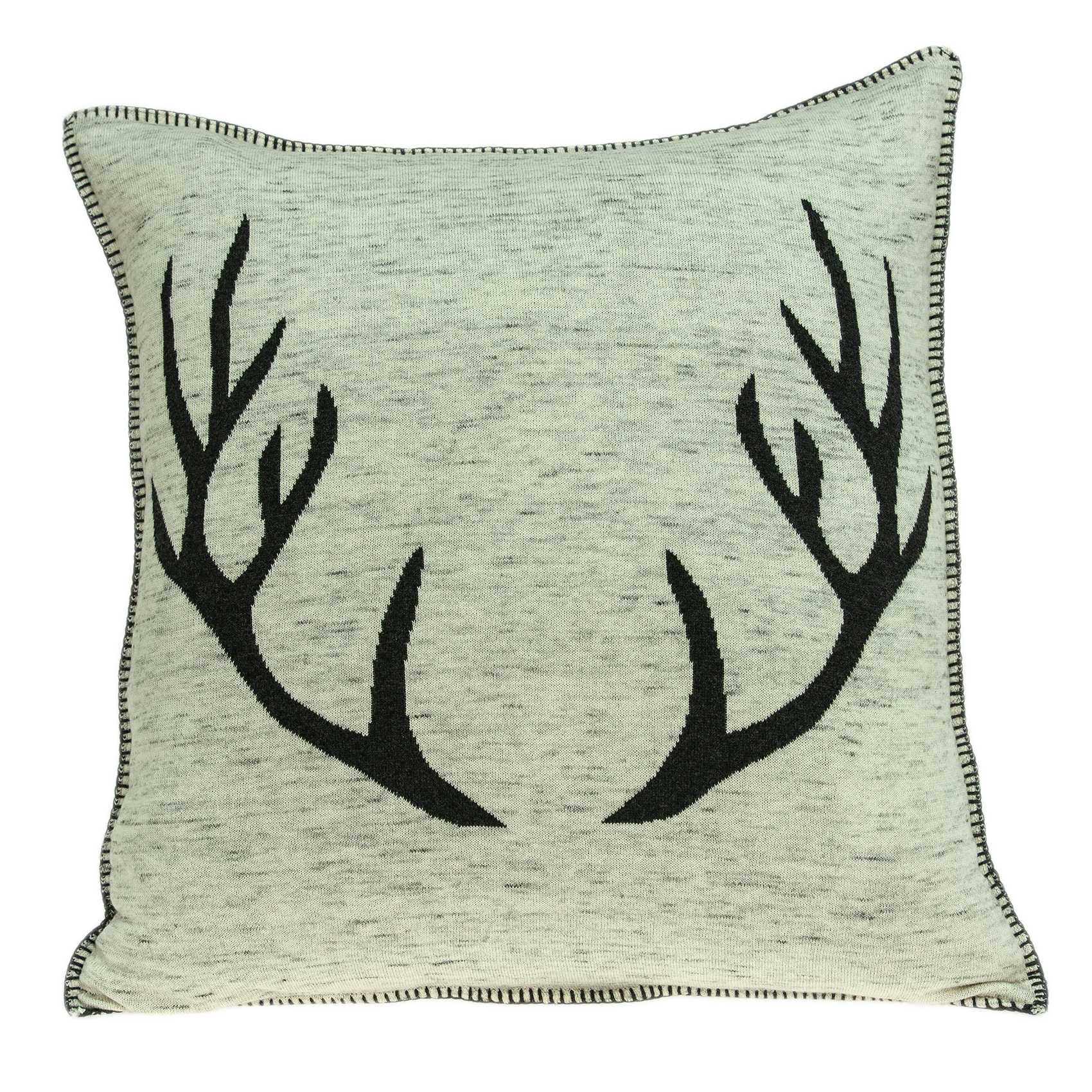 20" X 7" X 20" Lodge Grey & Black Pillow Cover With Poly Insert - Homeroots - Flyclothing LLC