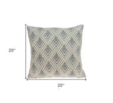 20" X 7" X 20" Beautiful Transitional Tan Cotton Pillow Cover With Poly Insert - Homeroots
