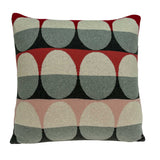 20" X 7" X 20" Transitional Gray And Red Pillow Cover With Poly Insert - Homeroots