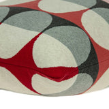 20" X 7" X 20" Transitional Gray And Red Pillow Cover With Poly Insert - Homeroots - Flyclothing LLC