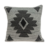 20" X 7" X 20" Southwest Gray Cotton Pillow Cover With Poly Insert - Homeroots - Flyclothing LLC