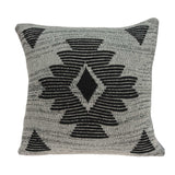 20" X 7" X 20" Southwest Gray Cotton Pillow Cover With Poly Insert - Homeroots