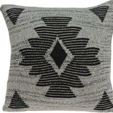 20" X 7" X 20" Southwest Gray Cotton Pillow Cover With Poly Insert - Homeroots - Flyclothing LLC