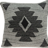 20" X 7" X 20" Southwest Gray Cotton Pillow Cover With Poly Insert - Homeroots - Flyclothing LLC