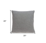 20" X 7" X 20" Elegant Transitional Gray Pillow Cover With Poly Insert - Homeroots - Flyclothing LLC