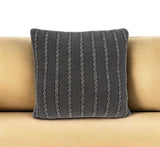Charcoal Pillow Cover With Insert - Homeroots