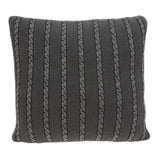 Charcoal Pillow Cover With Insert - Homeroots